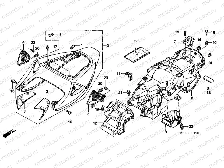 F-19-1 SEAT HANDLE (CBR1000RR6 / 7)