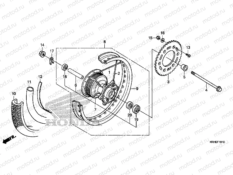 F-19-10 REAR WHEEL