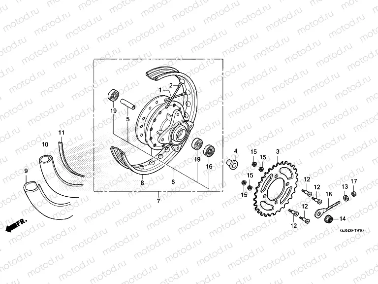 F-19-10 REAR WHEEL