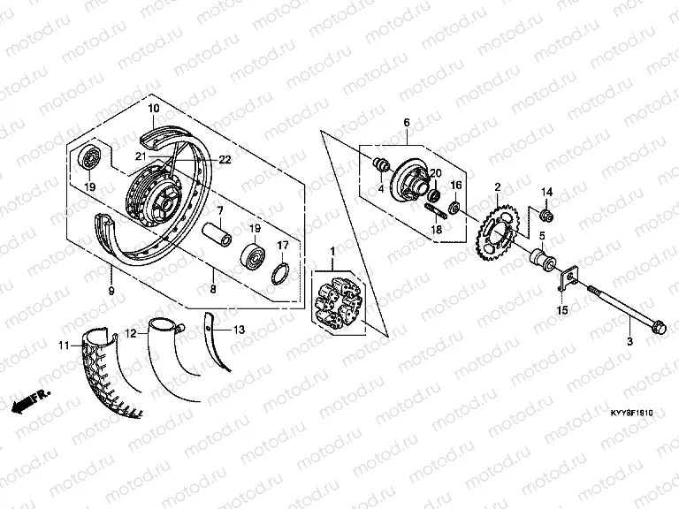 F-19-10 REAR WHEEL (SPEAR)