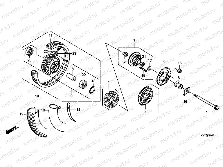 F-19-10 REAR WHEEL (SPEAR)