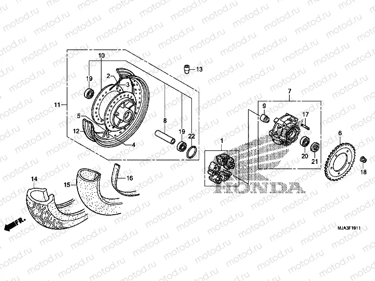 F-19-11 REAR WHEEL (VT750S)