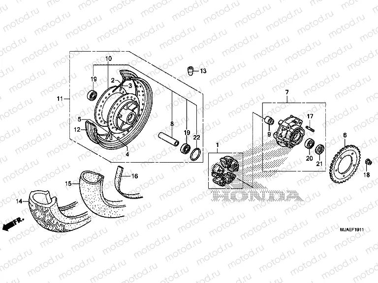 F-19-11 REAR WHEEL (VT750S)
