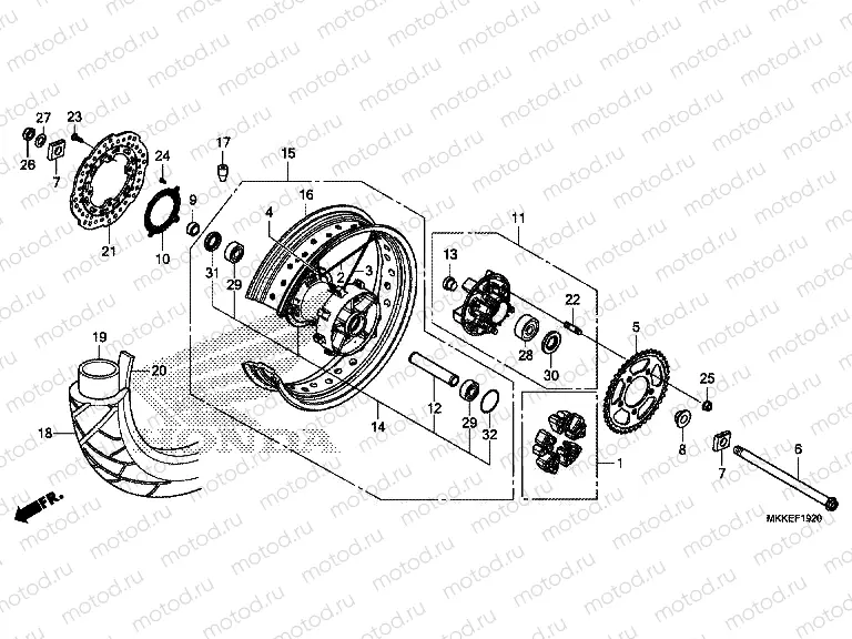 F-19-20 REAR WHEEL
