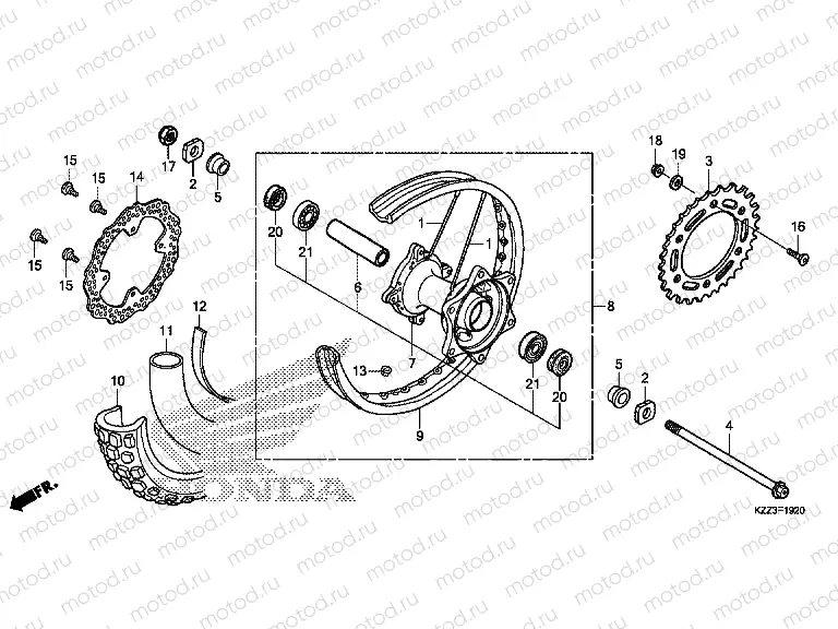 F-19-20 REAR WHEEL (CRF250L)