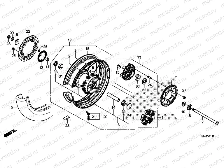 F-19-21 REAR WHEEL