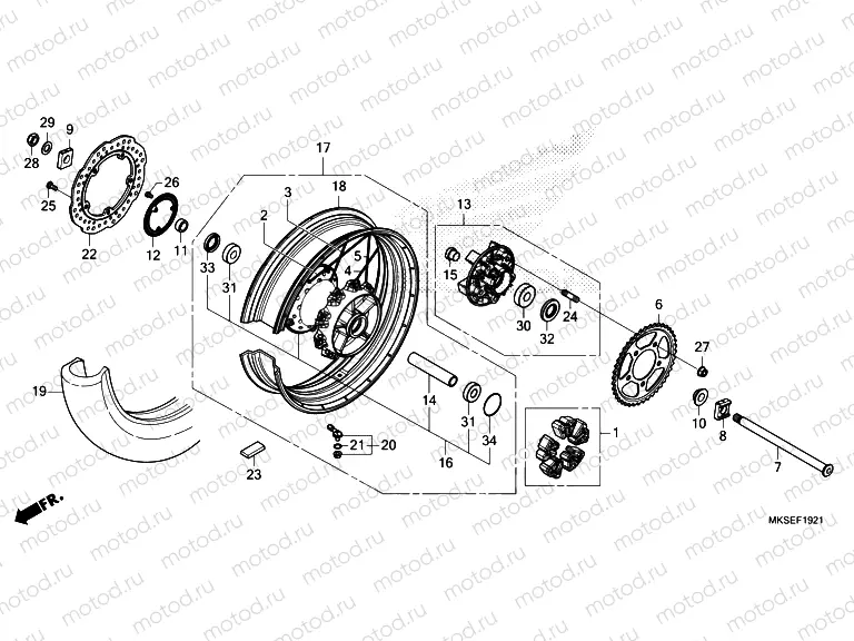 F-19-21 REAR WHEEL