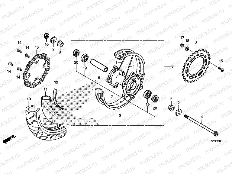 F-19-21 REAR WHEEL (CRF250M)