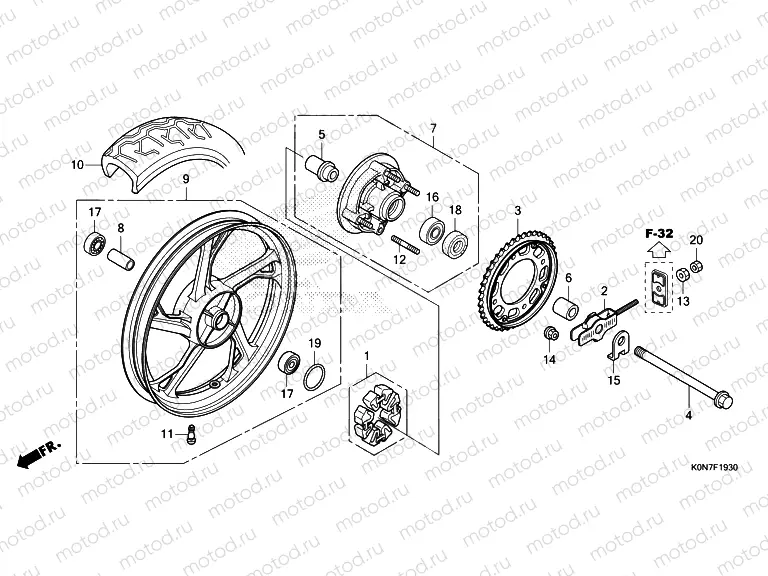 F-19-30 REAR WHEEL