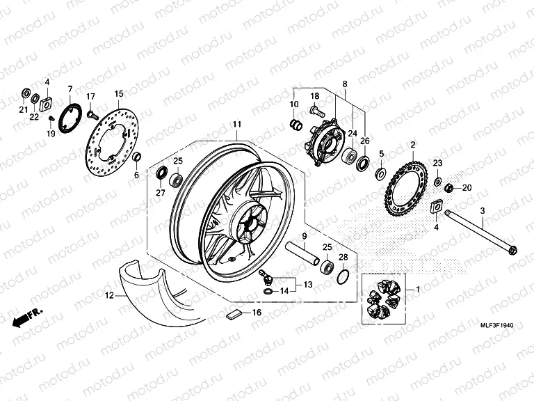 F-19-40 REAR WHEEL