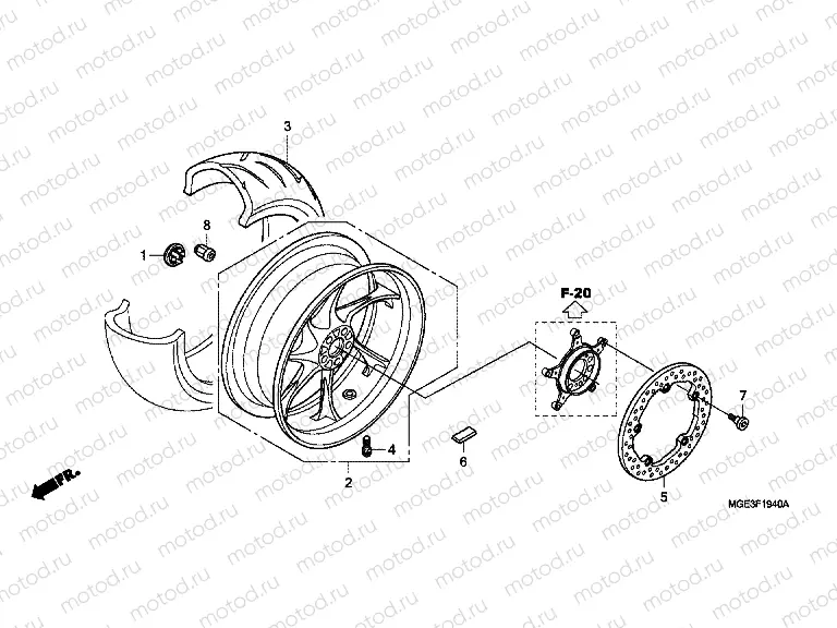 F-19-40 REAR WHEEL