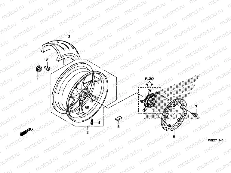 F-19-40 REAR WHEEL