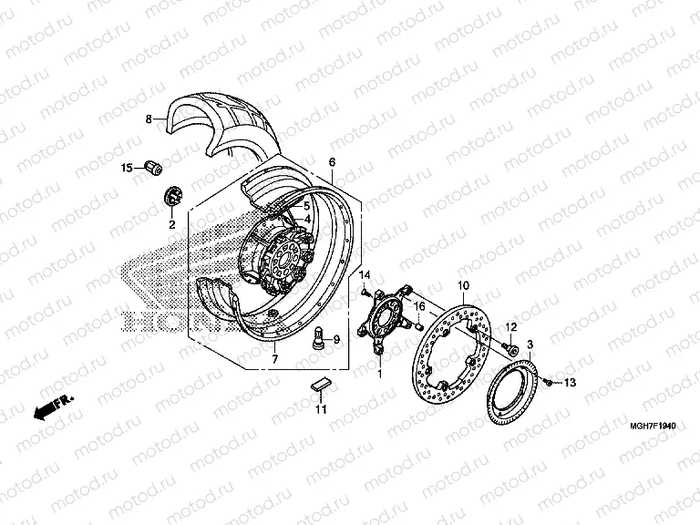 F-19-40 REAR WHEEL