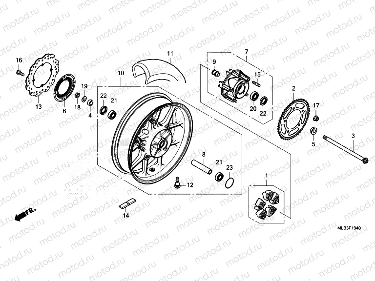 F-19-40 REAR WHEEL