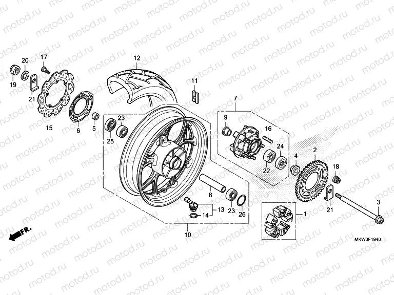F-19-40 REAR WHEEL