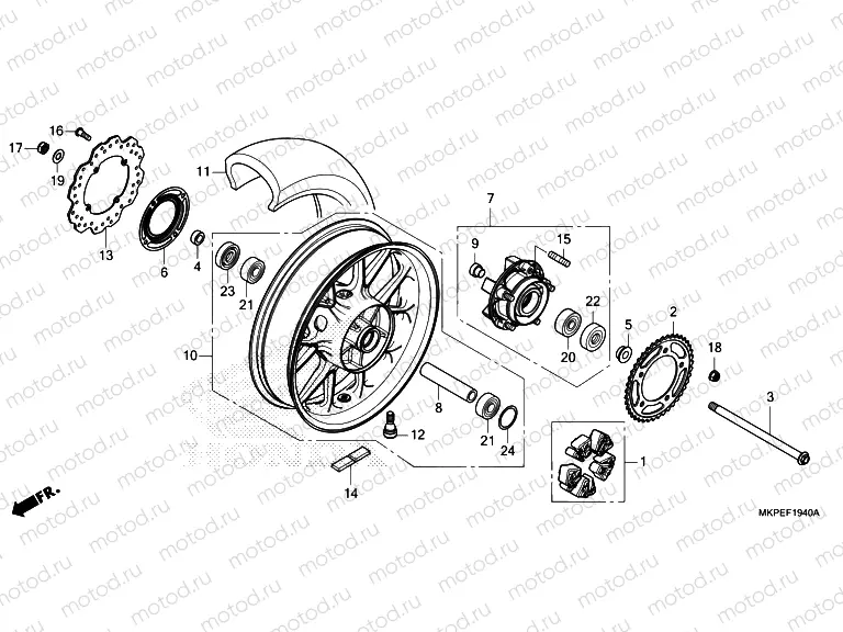 F-19-40 REAR WHEEL