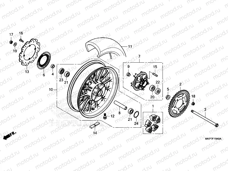 F-19-40 REAR WHEEL