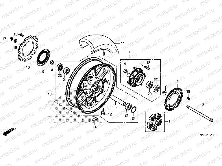 F-19-40 REAR WHEEL