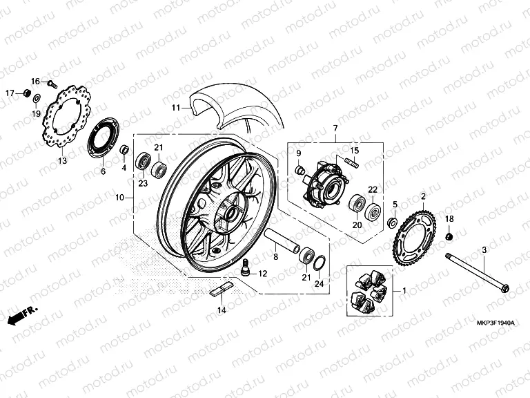 F-19-40 REAR WHEEL