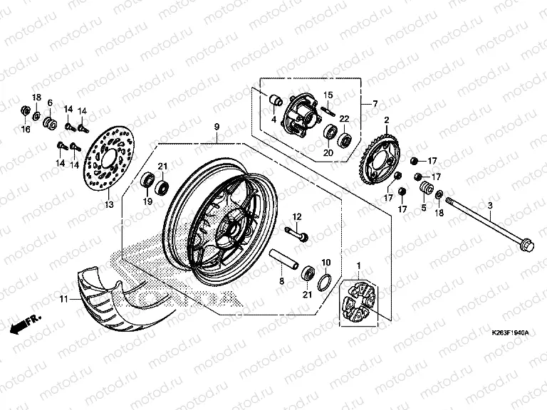 F-19-40 REAR WHEEL