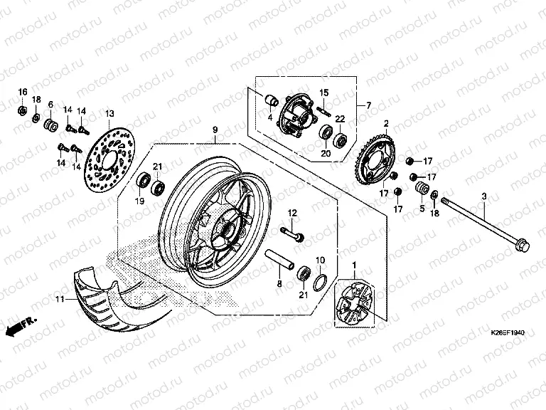 F-19-40 REAR WHEEL