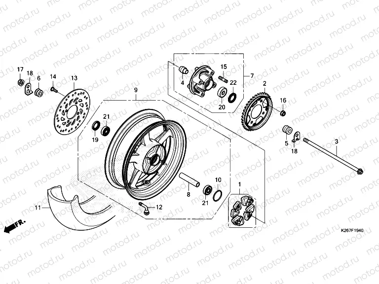 F-19-40 REAR WHEEL