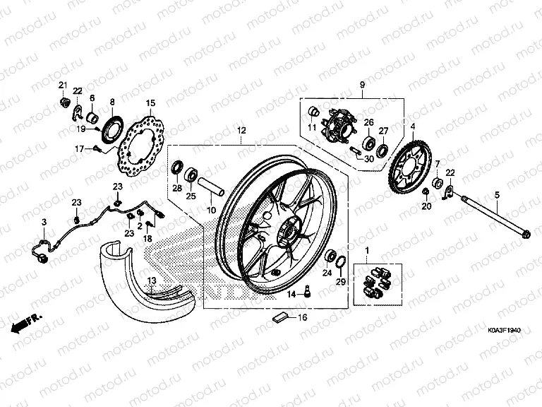 F-19-40 REAR WHEEL