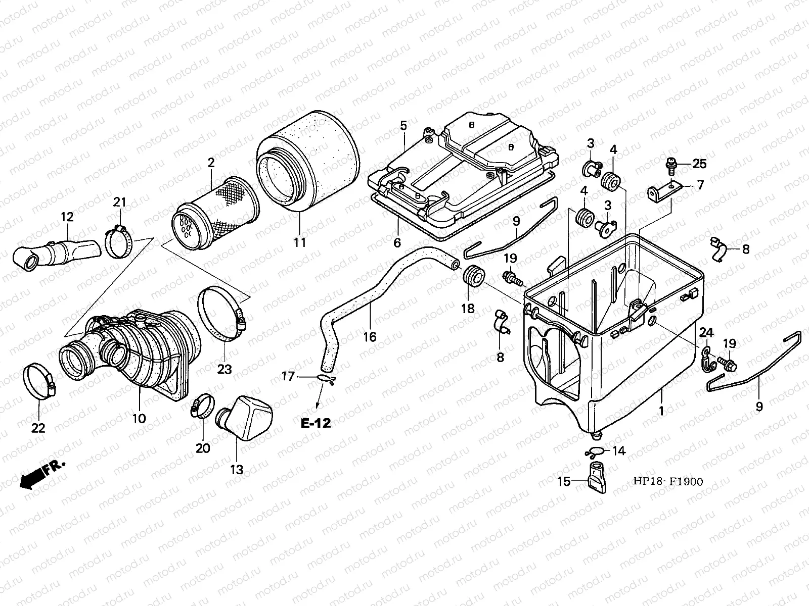 F-19 AIR CLEANER (TRX450R4,5)