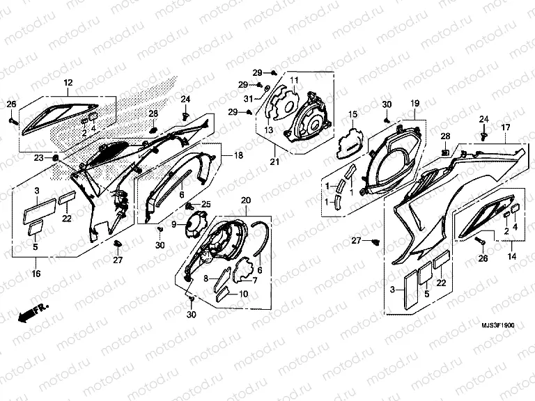 F-19 ENGINE COVER / SIDE PANEL