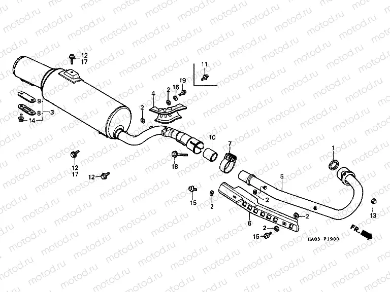 F-19 EXHAUST DRUM