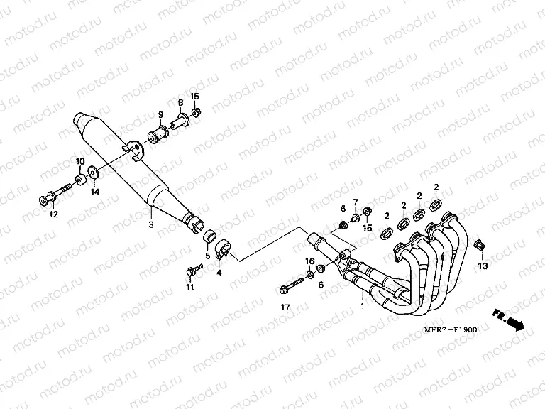F-19 EXHAUST DRUM (CBF600S6 / SA6 / N6 / NA6)