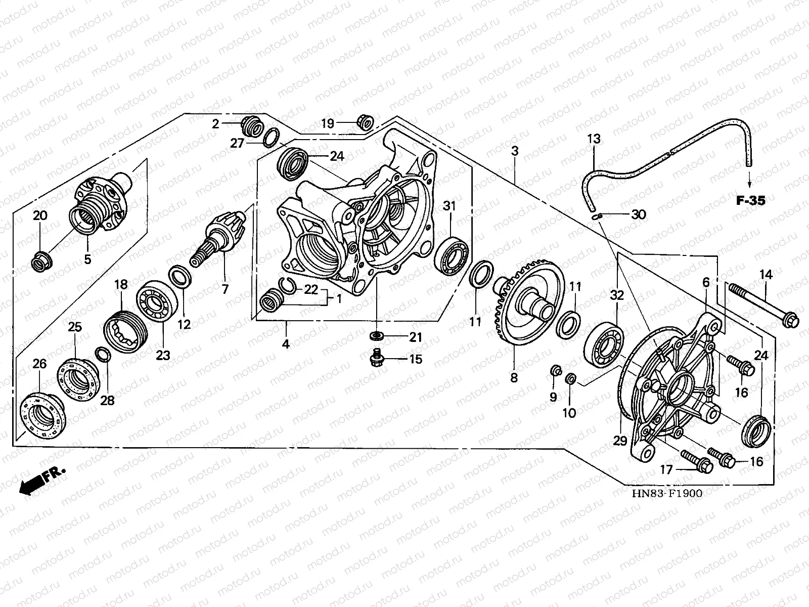 F-19 FINAL DRIVEN GEAR