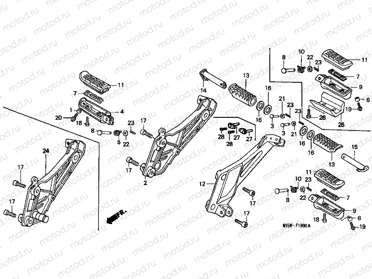 F-19 FOOTREST