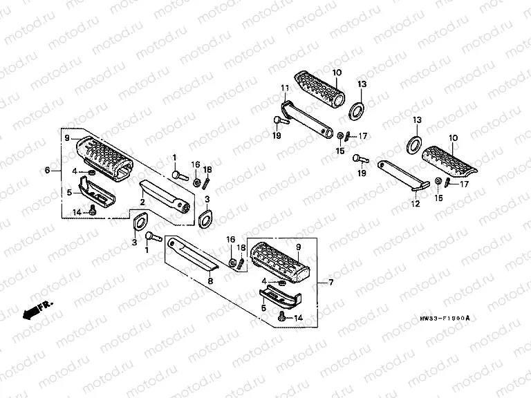 F-19 FOOTREST (CB750)