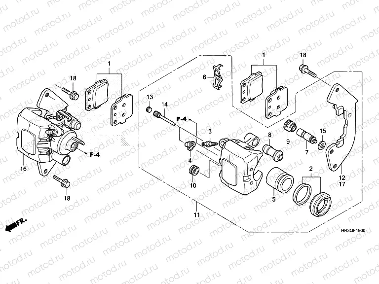 F-19 FRONT BRAKE CALIPER