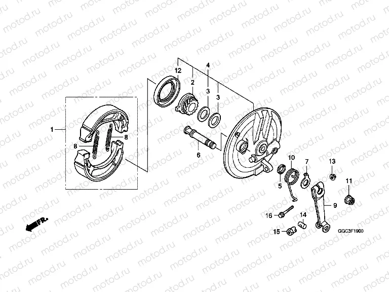 F-19 FRONT BRAKE PANEL