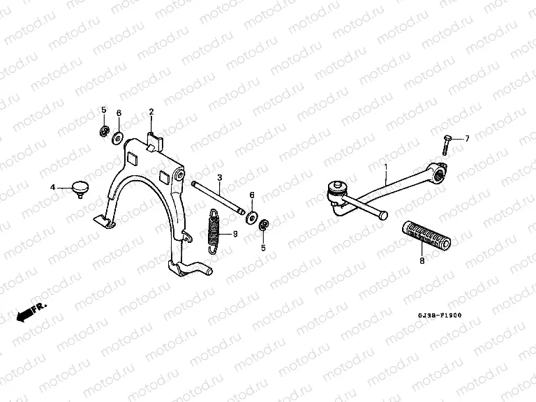 F-19 MAIN SHELF / THROWING ARM LEVER