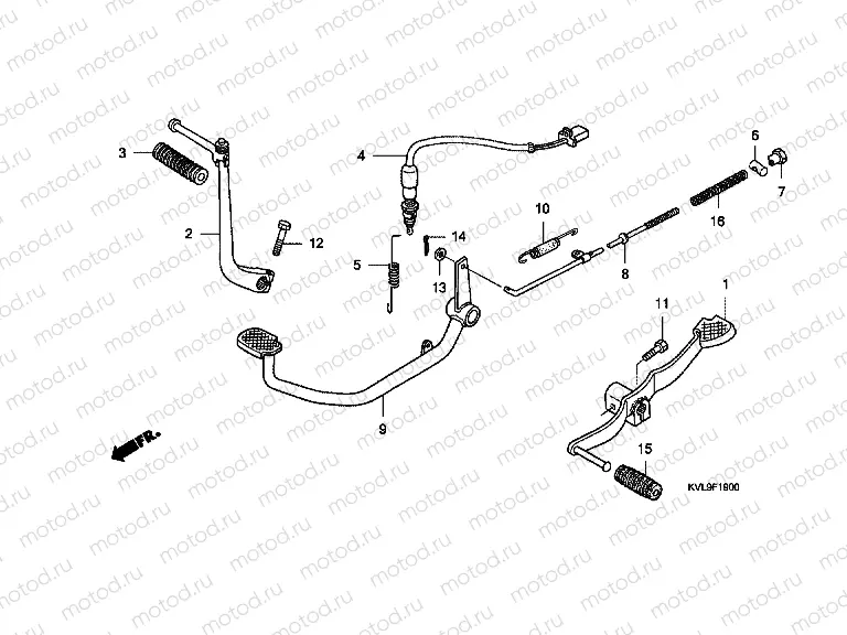 F-19 PEDAL / PUSH LEVER ARM