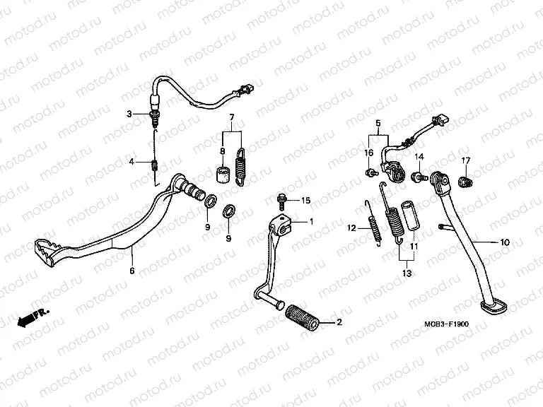 F-19 PEDAL / SUPPORT