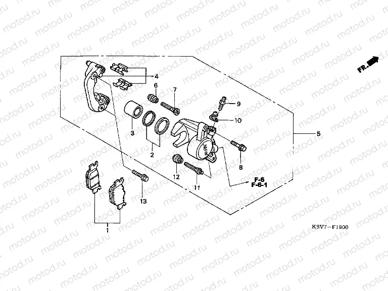F-19 REAR BRAKE CALIPER