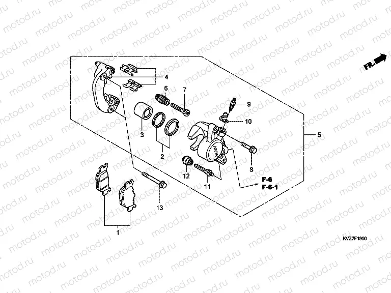 F-19 REAR BRAKE CALIPER