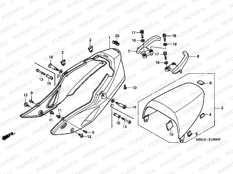 F-19 REAR ENGINE COVER