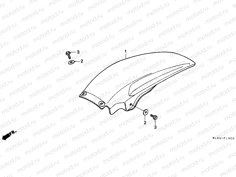 F-19 REAR FENDER (CR500RL)