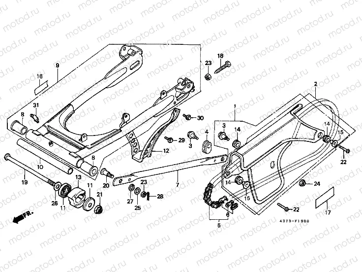 F-19 REAR FORK / CHAIN ​​CABINET