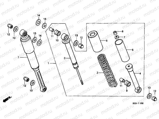 F-19 REAR SHOCK ABSORBER (1)