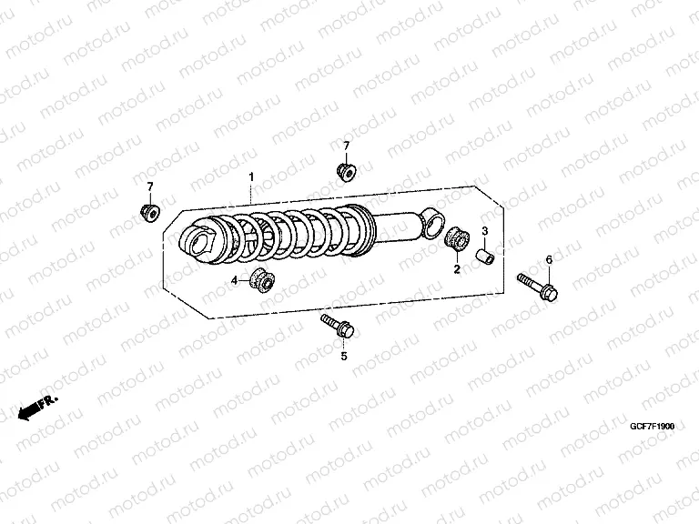 F-19 REAR SHOCK ABSORBER