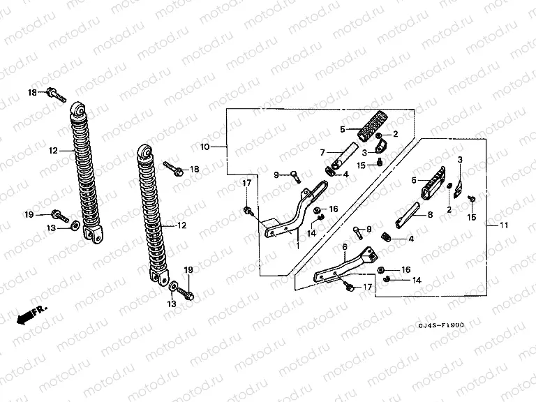 F-19 REAR SHOCK ABSORBER