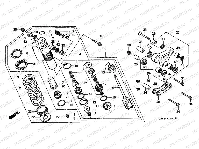 F-19 REAR SHOCK ABSORBER