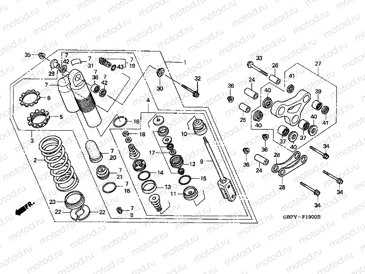 F-19 REAR SHOCK ABSORBER