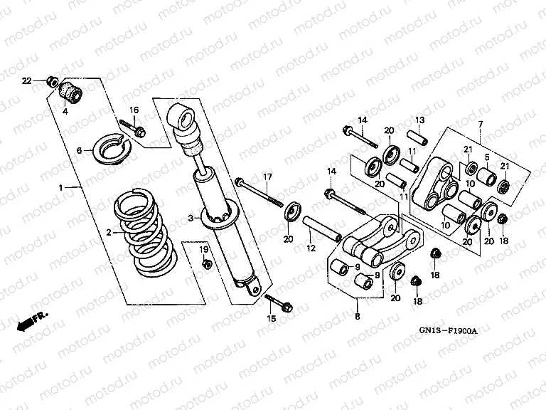 F-19 REAR SHOCK ABSORBER